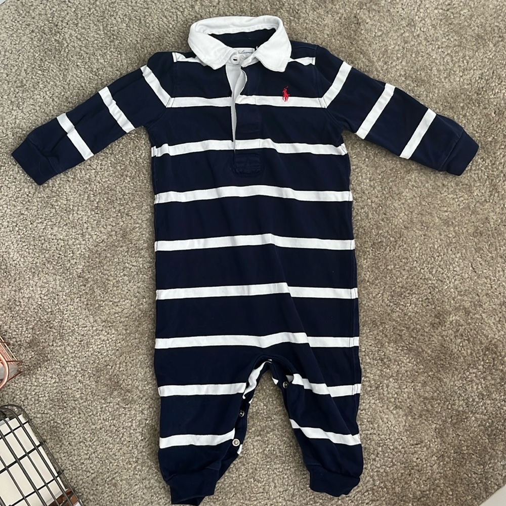 Ralph Lauren long sleeved polo onesie